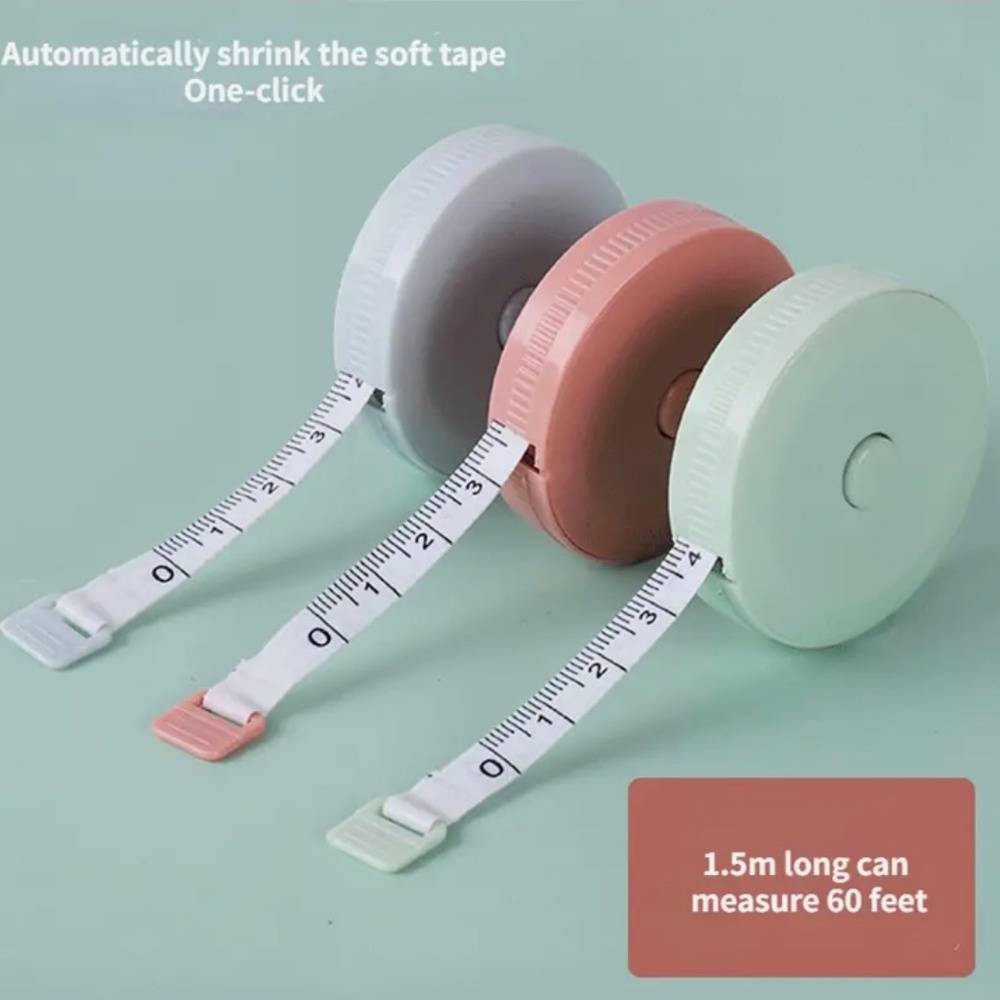 Mini Soft Automatic Retractable Clothing Measuring Tape - 1.5 Meters Long - Picture 7 of 8